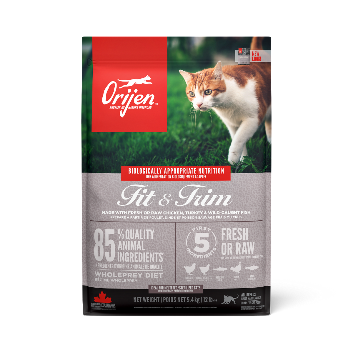 ORIJEN FIT& TRIM CHICKEN, WILD CAUGHT FISH & TURKEY