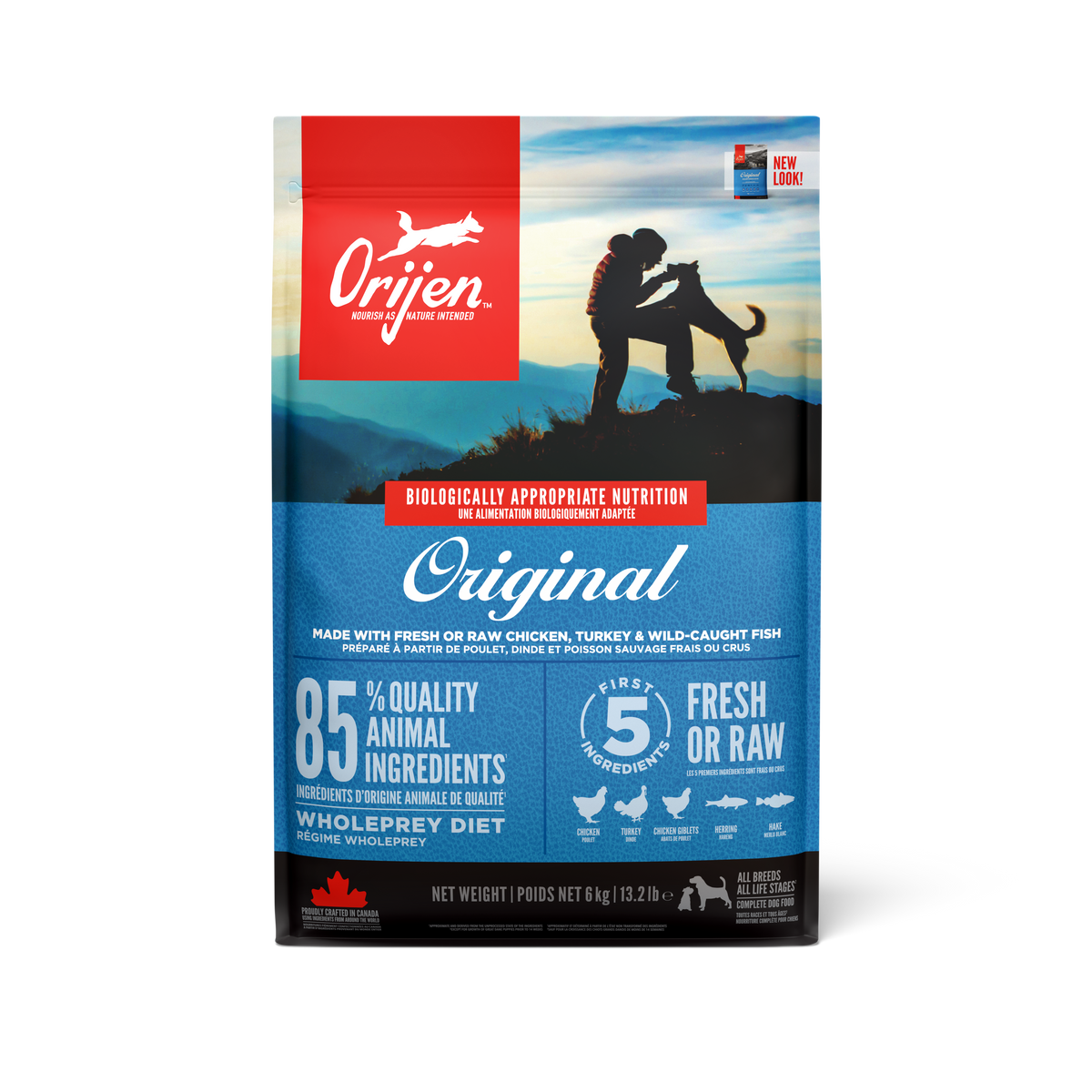 ORIJEN ORIGINAL ALL LIFE STAE CHICKEN ,TURKEY, & WILD CAUGHT FISH