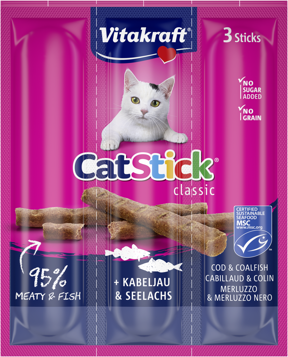 VITAKRAFT STICKS WITH CODFISH AND TUNA