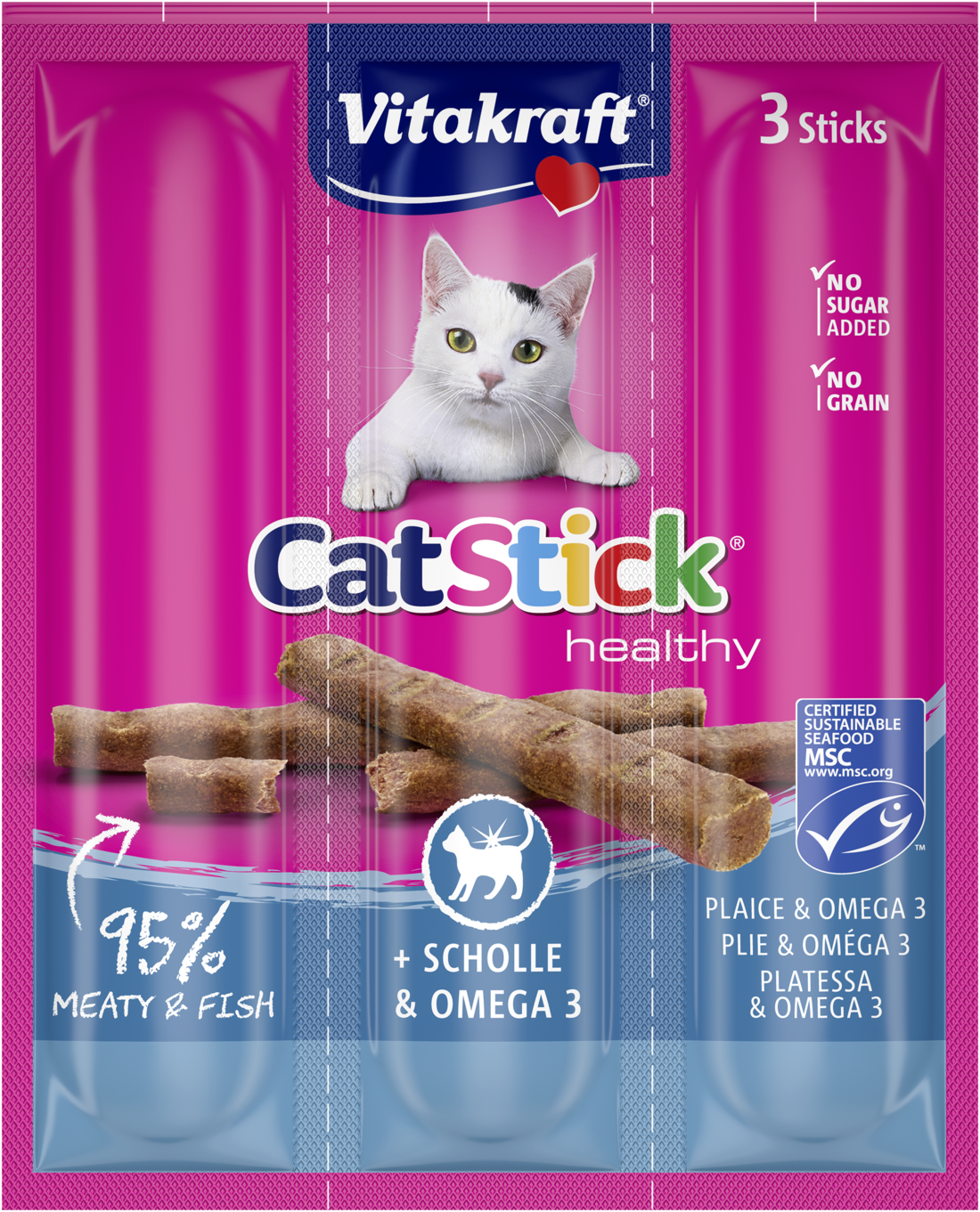 VITAKRAFT STICKS WITH PLAICE AND OMEGA 3