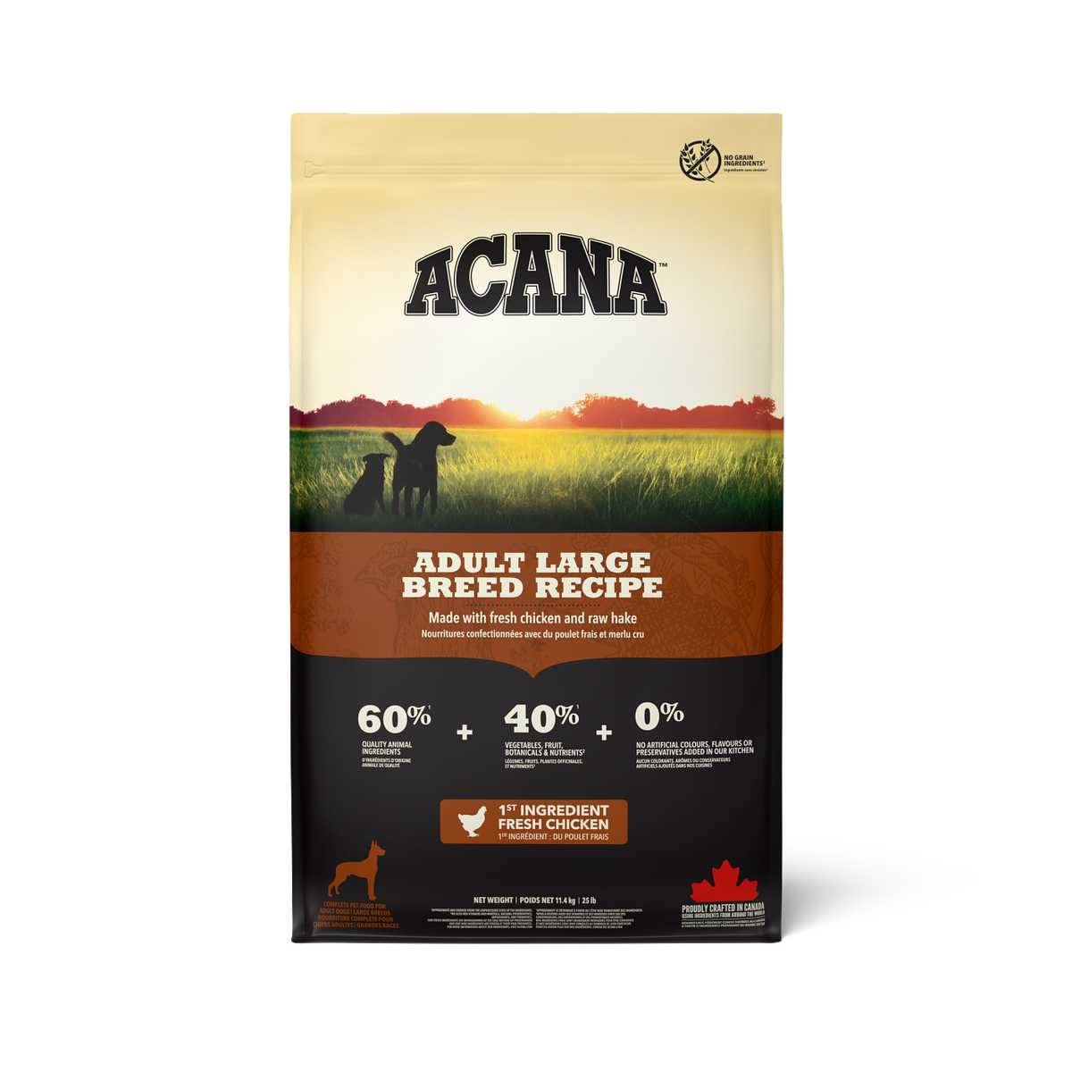 ACANA ADULT LARGE BREED CHICKEN AND RAW HAKE