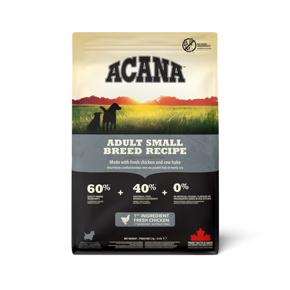 ACANA ADULT SMALL BREED CHICKEN AND RAW HAKE