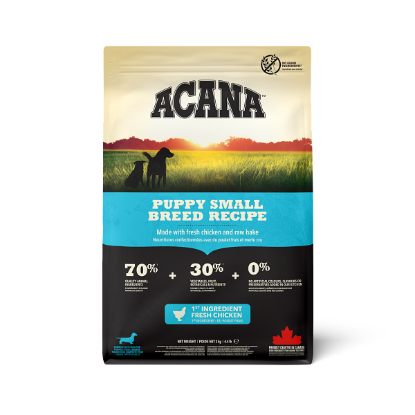 ACANA PUPPY SMALL BREED CHICKEN AND RAW HAKE