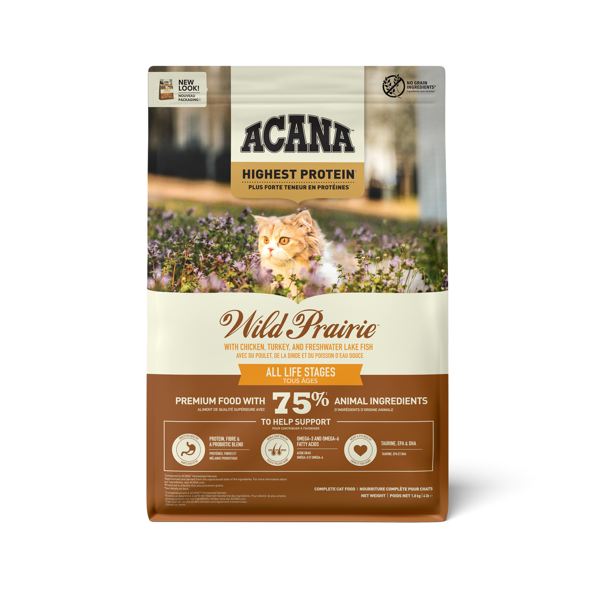 ACANA WILD PRAIRIE ALL LIFE STAGE CHICKEN , TURKEY AND FRESH WATER LAKE FISH