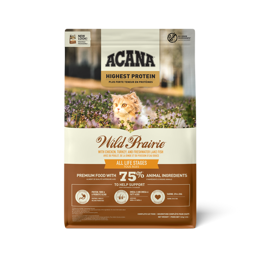 ACANA WILD PRAIRIE ALL LIFE STAGE CHICKEN , TURKEY AND FRESH WATER LAKE FISH