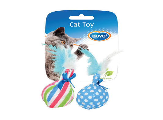 DUVO CATNIP BALLS WITH FEATHER