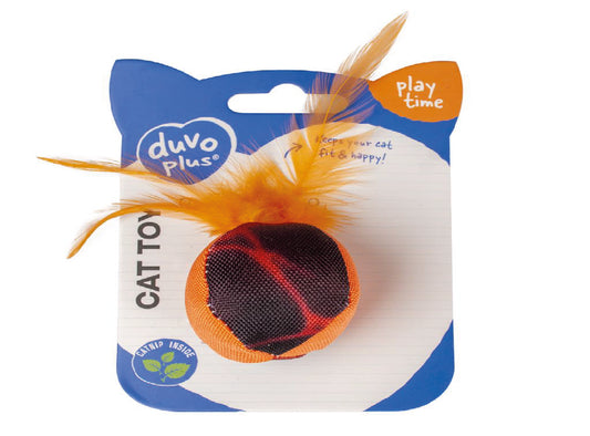 DUVO FLASH BALL WITH FEATHER CATNIP INSIDE