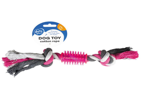 DUVO TUG COTTON 2 KNOTS RUBBER 28CM