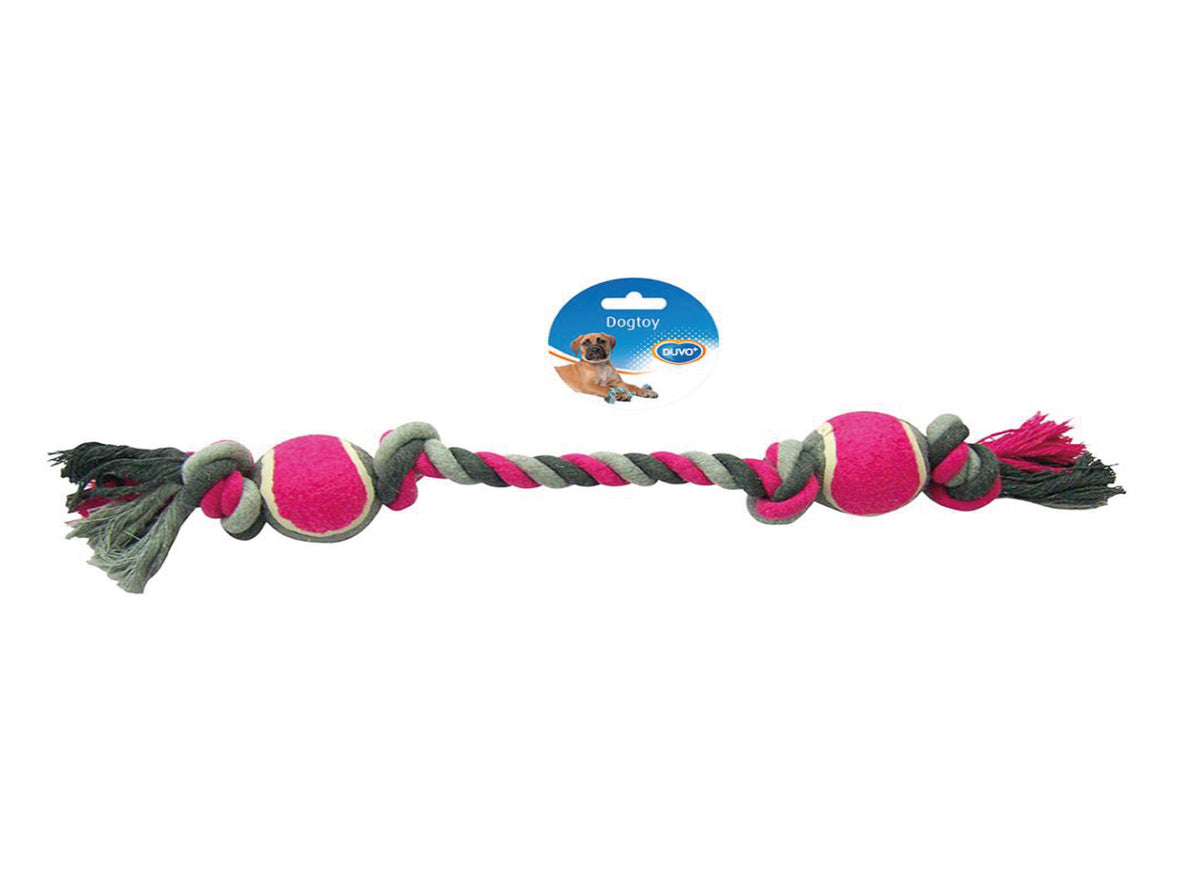 DUVO TUG COTTON 4 KNOTS TENNIS BALL 2X50CM