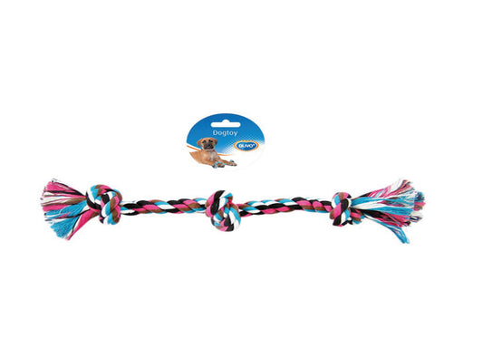 DUVO TUG KNOTTED COTTON 3 KNOTS 37.5CM