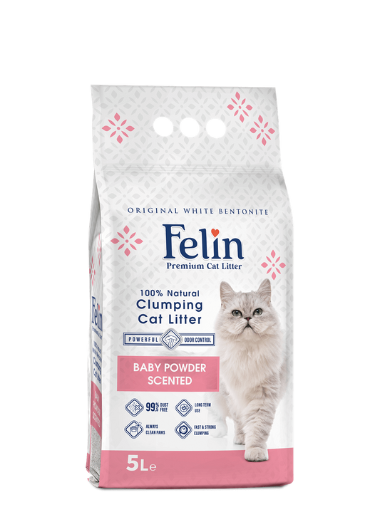 FELIN BABYPOWDER CLUMPING CAT LITTER