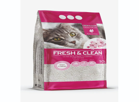 FRESH AND CLEAN  BABYPOWDER CLUMPING CAT LITTER
