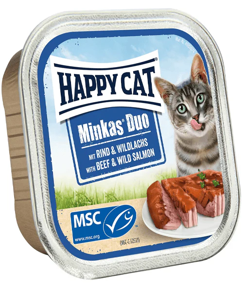 HAPPY CAT DUO BEEF AND SALMON PATE