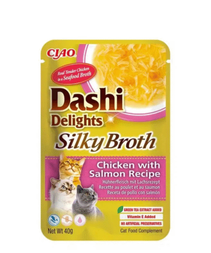INABA DASHI DELIGHTS SILKY BROTH CHICKEN AND SALMON