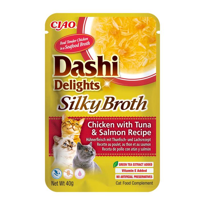 INABA DASHI DELIGHTS SILKY BROTH CHICKEN TUNA AND SALMON