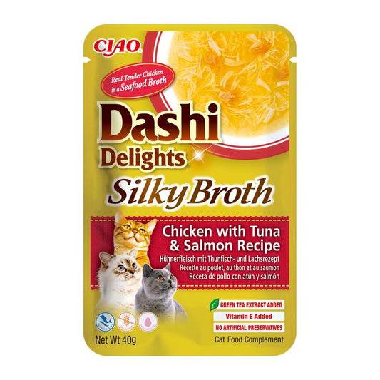 INABA DASHI DELIGHTS SILKY BROTH CHICKEN TUNA AND SALMON