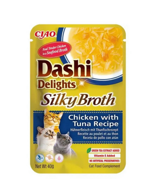 INABA DASHI DELIGHTS SILKY BROTH CHICKEN AND TUNA