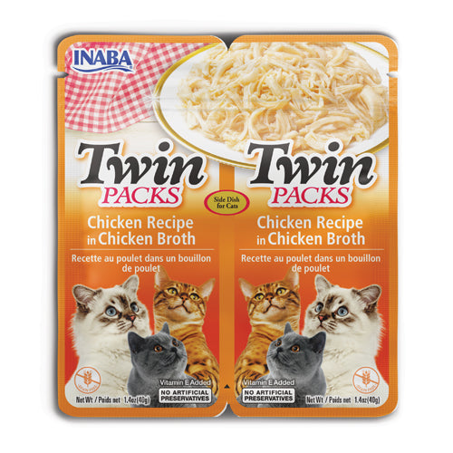 INABA TWIN PACKS CHICKEN IN CHICKEN BROTH 2X40G