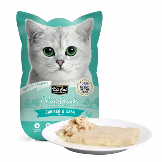 Kit Cat Adult Chicken And Saba Petite Pouch