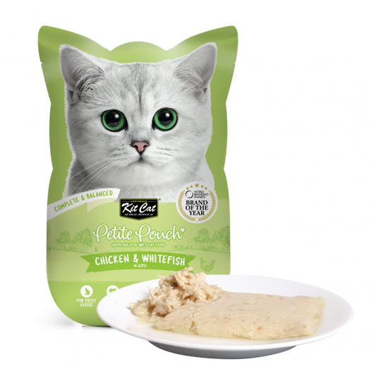 Kit Cat Adult Chicken And White Fish Petite Pouch