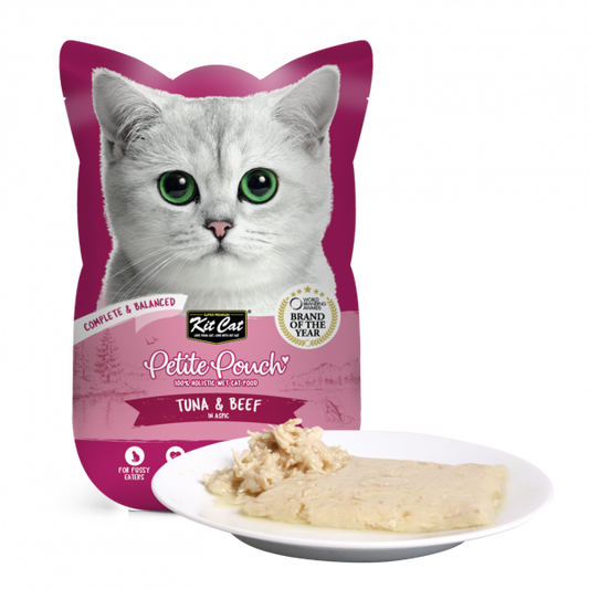 Kit Cat Adult Tuna And Beef Petite Pouch