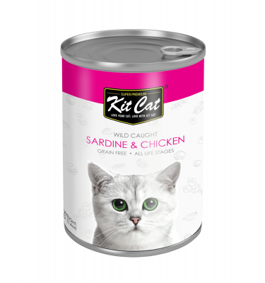 Kit Cat Pacific Sardine With Tender Chicken  All Life Stage