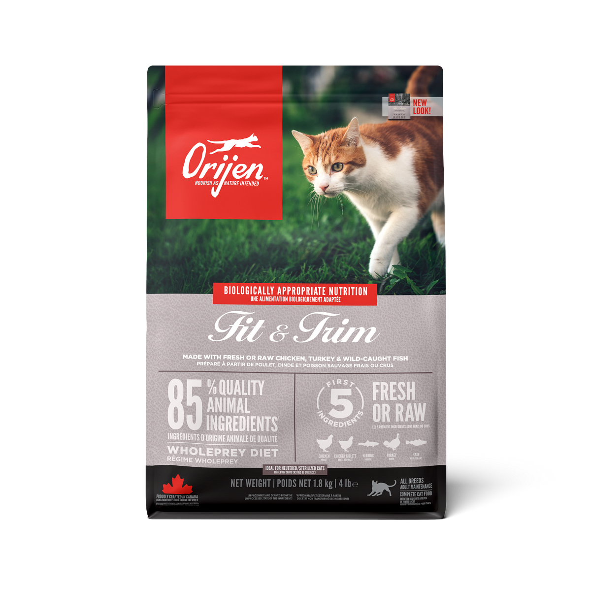 ORIJEN FIT& TRIM CHICKEN, WILD CAUGHT FISH & TURKEY
