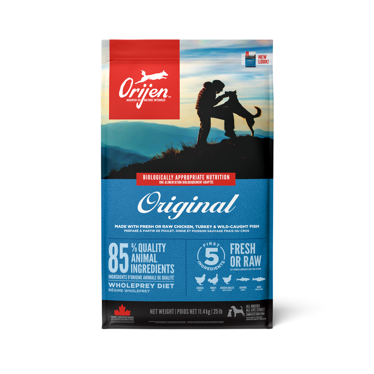 ORIJEN ORIGINAL ALL LIFE STAE CHICKEN ,TURKEY, & WILD CAUGHT FISH