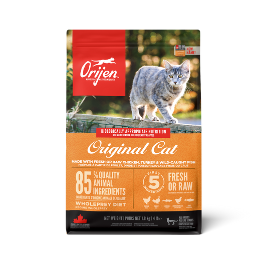 ORIJEN ORIGINAL CHICKEN ,TURKEY, & WILD CAUGHT FISH KITTEN AND ADULT