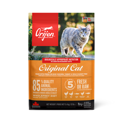 ORIJEN ORIGINAL CHICKEN ,TURKEY, & WILD CAUGHT FISH KITTEN AND ADULT