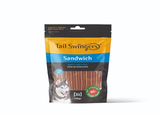 TAIL SWINGERS DUCK AND FISH SANDWICH