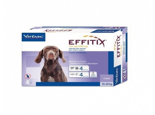 VIRBAC EFFITIX 10-20KG 1 PIPETTE