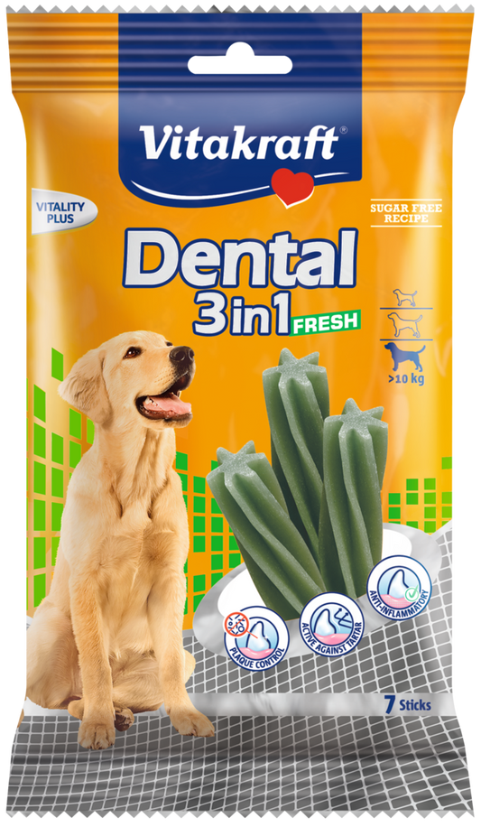 VITAKRAFT DENTAL 3IN1 MEDIUM DOGS FRESH