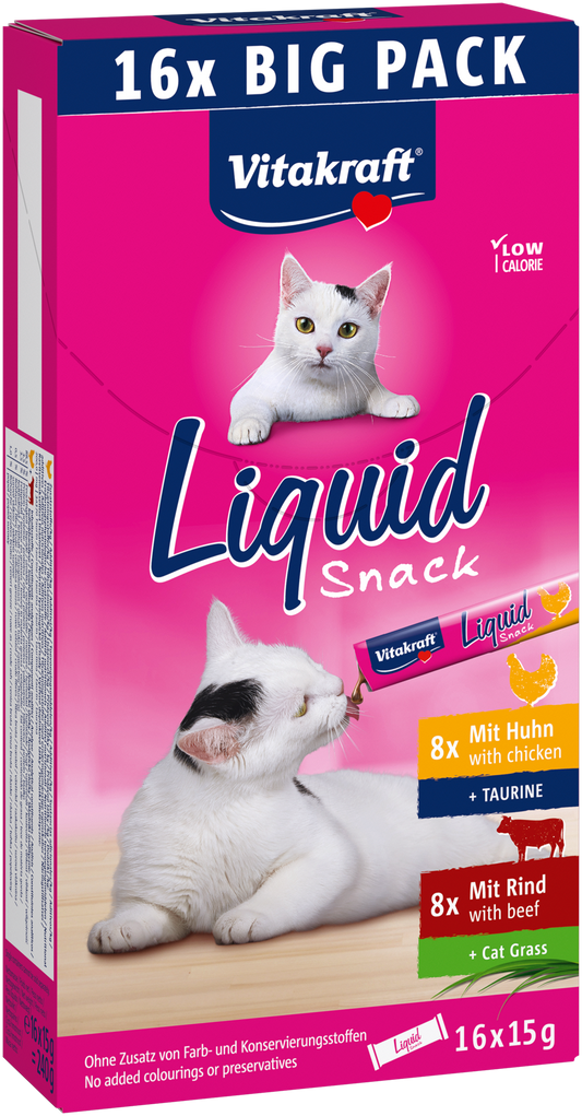 VITAKRAFT LIQUID SNACK MULTIPACK CHICKEN AND BEEF