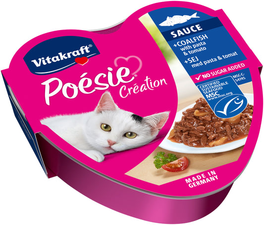 VITAKRAFT POESIE COALFISH WITH PASTA AND TOMATOES SAUCE