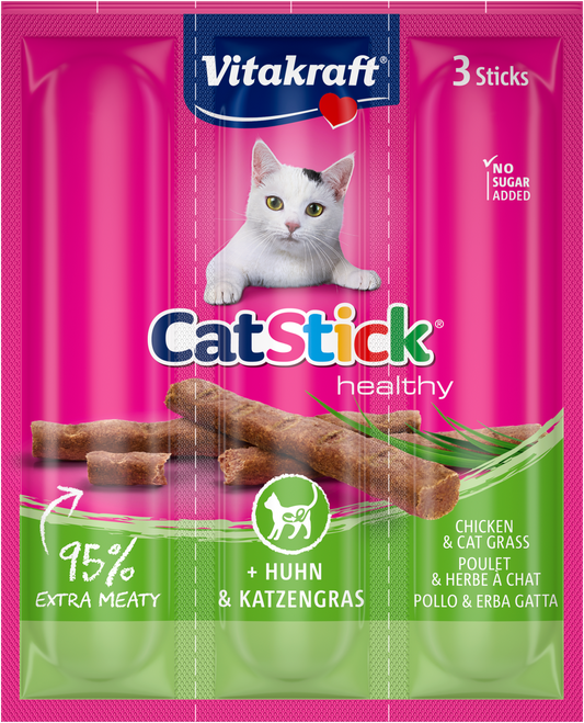 VITAKRAFT STICKS WITH CHICKEN AND CAT GRASS