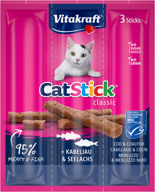 VITAKRAFT STICKS WITH CODFISH AND TUNA