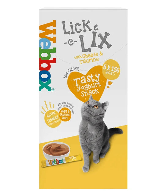 WEBBOX LICK-E-LIX CHEESE AND TAURINE 5 SACHETS
