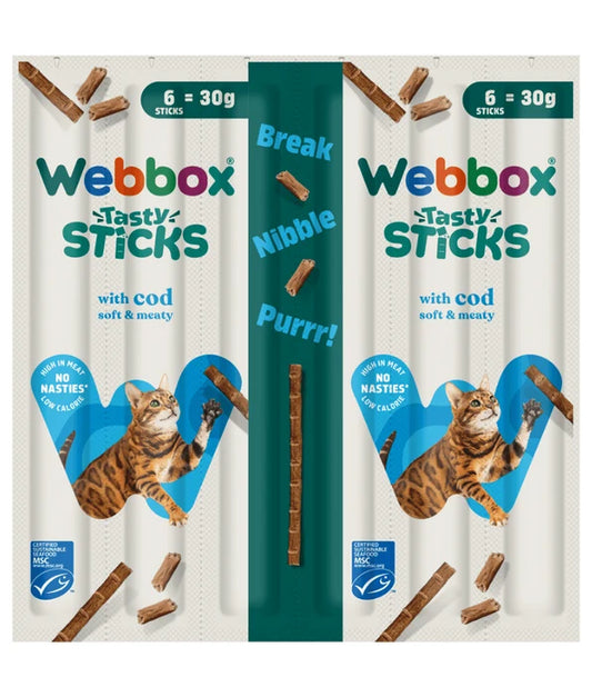 WEBBOX TASTY STICKS COD 6 STICKS