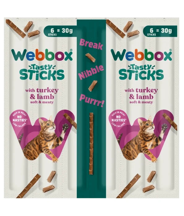 WEBBOX TASTY STICKS TURKEY AND LAMB 6 STICKS