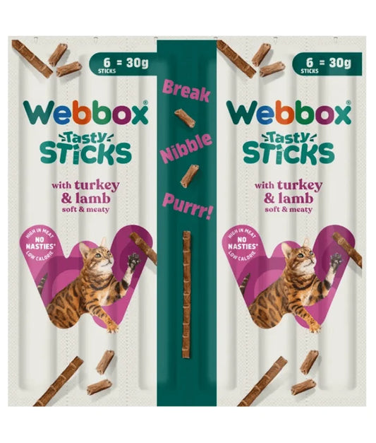 WEBBOX TASTY STICKS TURKEY AND LAMB 6 STICKS